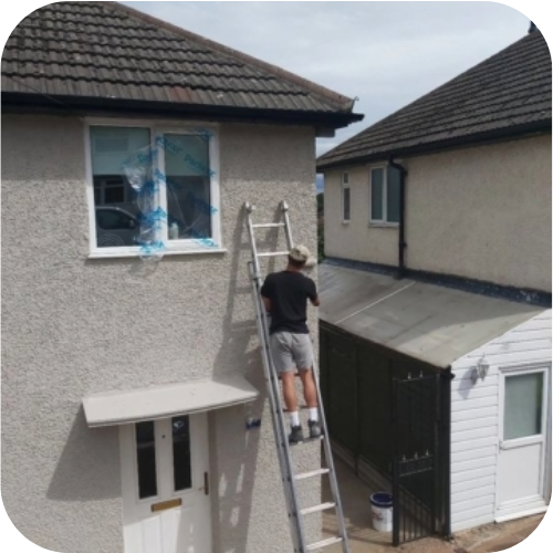 Colour Coating on a home by Weatherdry Damp Experts to treat damp