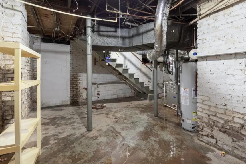 damp basement into waterproof space